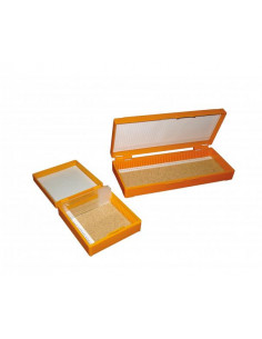 Caja para 100 portaobjetos...